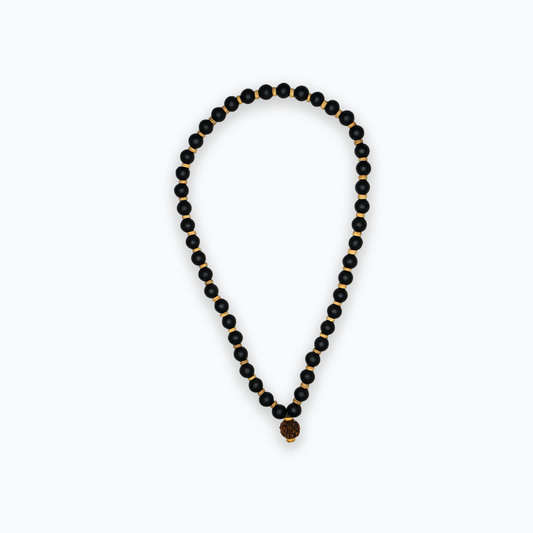 12MM Karungali Mala with Vilwa Pathram