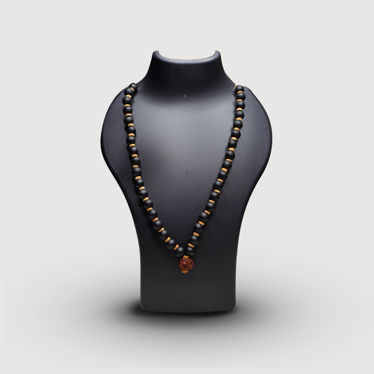 12MM Karungali Mala with Vilwa Pathram