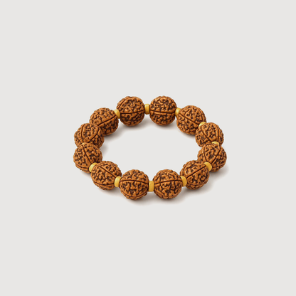 15MM Panchamukhi Rudraksha with Vilwa Pathram Bracelet