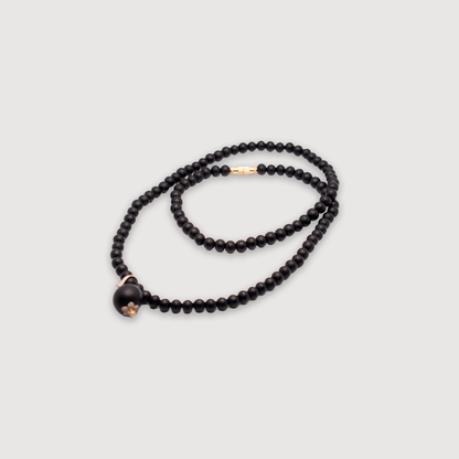 7 MM Karungali Mala with 12 MM Pendant