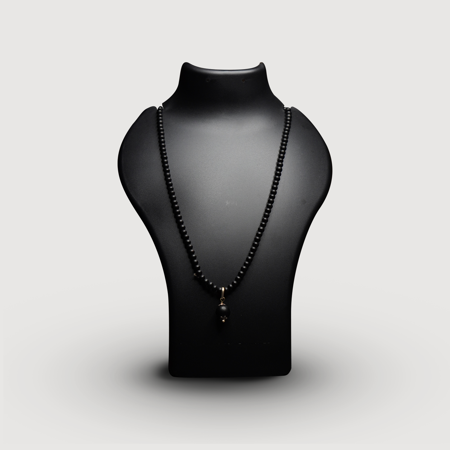 7 MM Karungali Mala with 12 MM Pendant