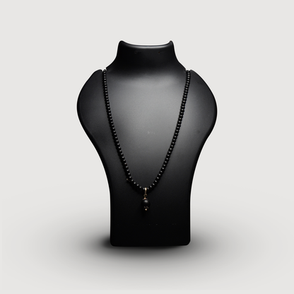 7 MM Karungali Mala with 12 MM Pendant